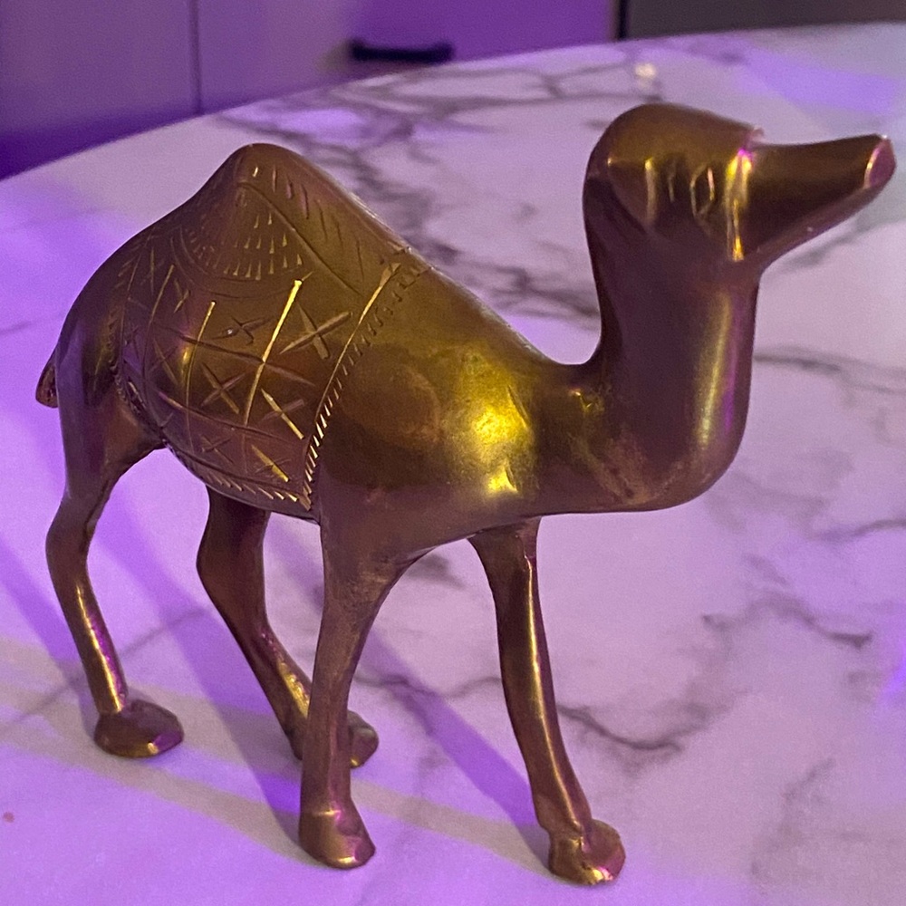 Vintage Brass Arabian Camel